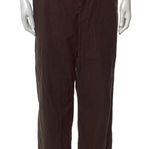 Tekla Women's Elegant Brown Straight Leg Pants